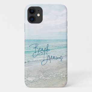Funda Para iPhone 11 Sueños de playa Cita Inspiradora Olas del Océano R