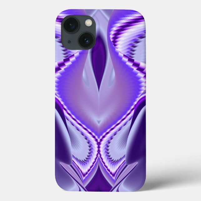Funda De Case-Mate Para iPhone Sueños del arcoiris de flores moradas (Reverso)