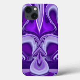 Funda Para iPhone 13 Sueños del arcoiris de flores moradas