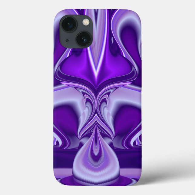 Funda De Case-Mate Para iPhone Sueños del arcoiris de flores moradas (Reverso)