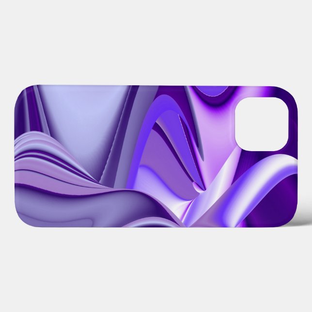 Funda De Case-Mate Para iPhone Sueños del arcoiris de flores moradas (Reverso (Horizontal))