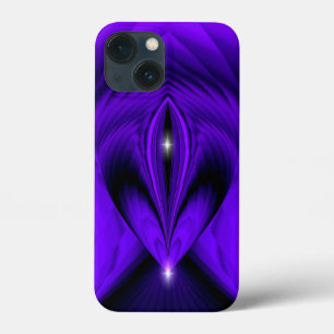 Funda Para iPhone 13 Mini Sueños del arcoiris de flores moradas, dos estrell