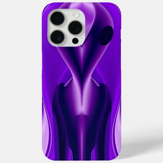 Funda De Case-Mate Para iPhone Sueños del arcoiris púrpura 3D , Alien (Reverso )