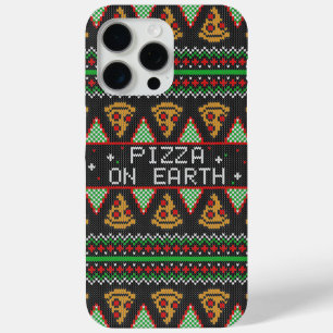 Funda Para iPhone 15 Pro Max Suéter de Navidades feos de Pizza