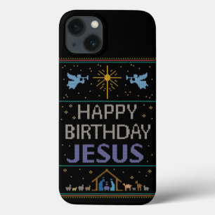 Funda Para iPhone 13 Suéter de Navidades feos - Feliz cumpleaños Jes