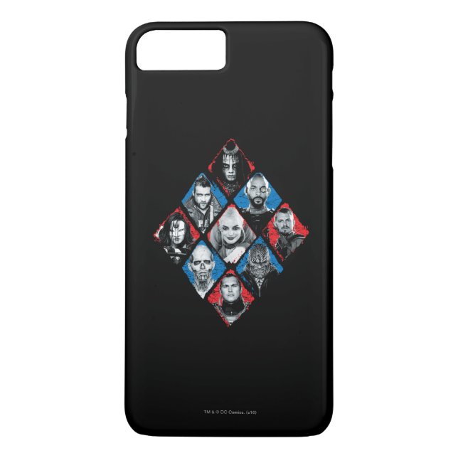 Funda De Case-Mate Para iPhone Suicide Squad | Task Force X Checkered Diamond (Reverso)