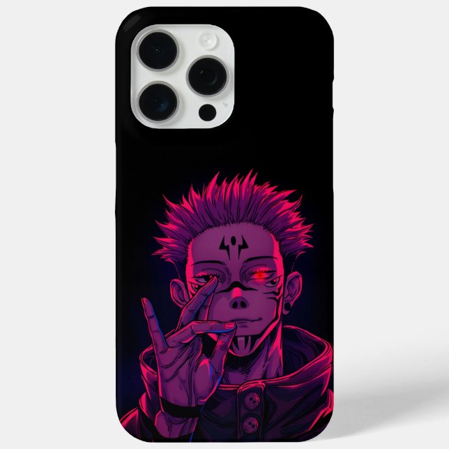 Funda De Case-Mate Para iPhone Sukuna Malevolent Neon (Reverso )