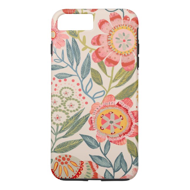 Funda De Case-Mate Para iPhone Summer Garden Bold Blooms Design (Reverso)
