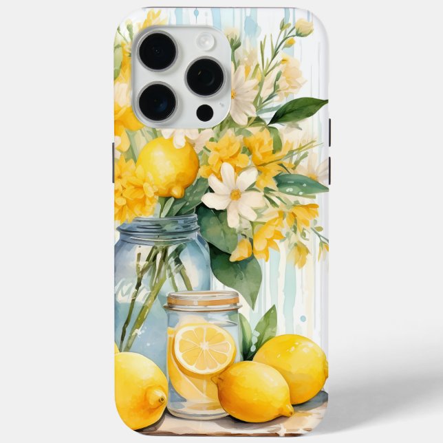 Funda De Case-Mate Para iPhone Summer Lemon Blossom Jar (Reverso )