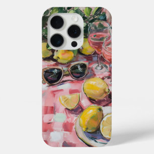 Funda Para iPhone 15 Pro Summer Still Life with Lemons, Sunglasses Phone