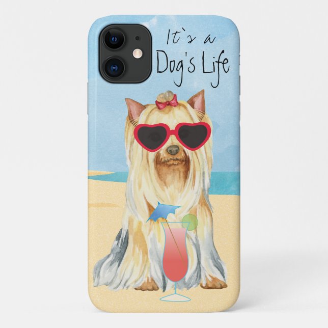 Funda De Case-Mate Para iPhone Summer Yorkie (Reverso)