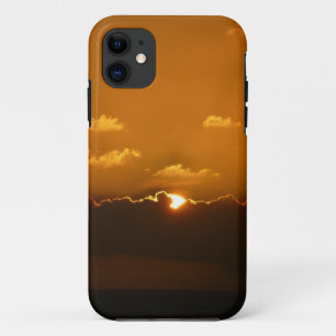 Funda Para iPhone 11 Sun Behind Clouds I Naranja Sunset Photo