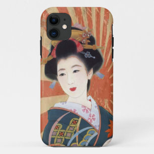 Funda Para iPhone 11 Sun hermoso irradia el caso japonés del geisha