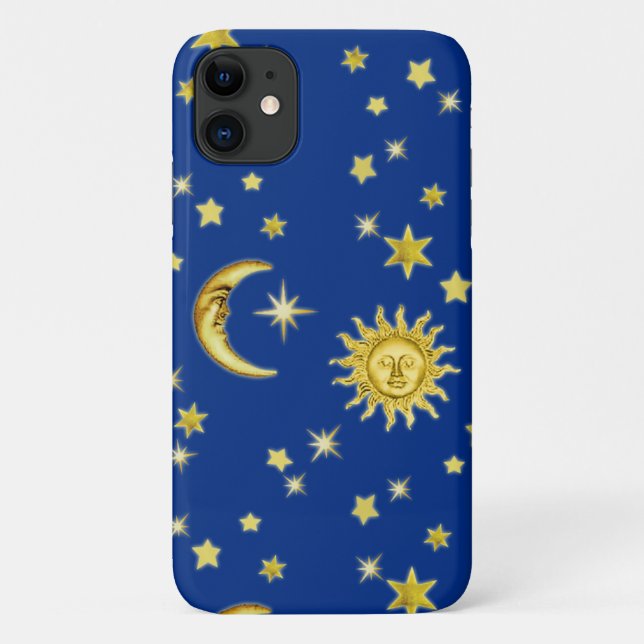 Funda De Case-Mate Para iPhone Sun, Moon & Stars Phone Case (Reverso)
