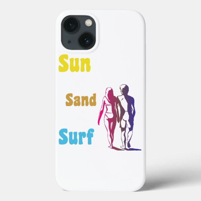 Funda De Case-Mate Para iPhone Sun Sand Surf (Reverso)