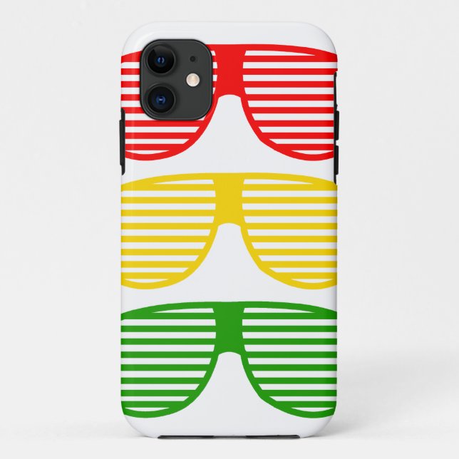 Funda De Case-Mate Para iPhone Sun sombrea la caja del iPhone del reggae (Reverso)