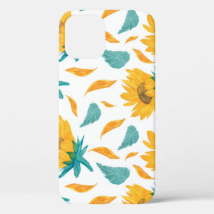 Funda Para iPhone 12 Sunflower acuarela: Impresión botánica de verano