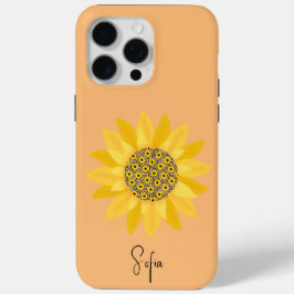 Funda Para iPhone 15 Pro Max Sunflower amarillo occidental cute el día de la ma
