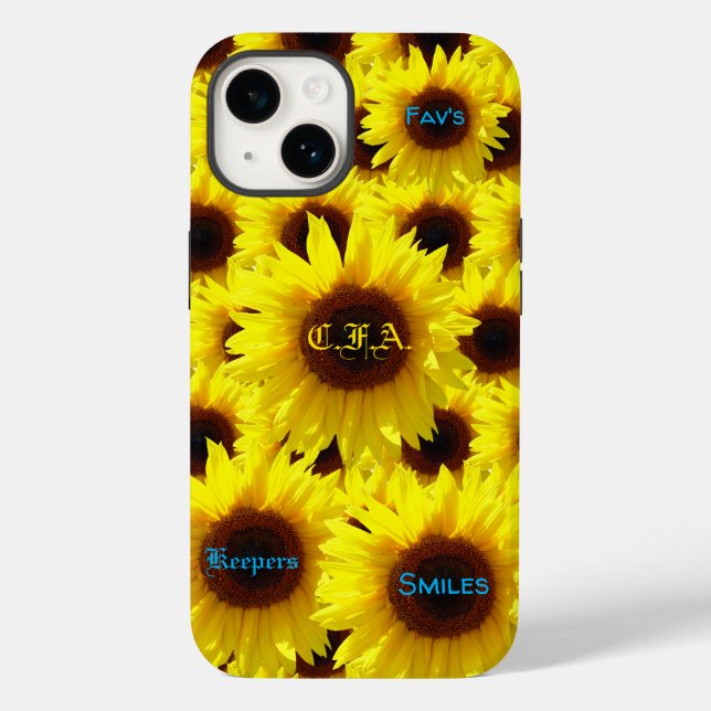 Funda De Case-Mate Para iPhone Sunflower fuerte (Reverso )