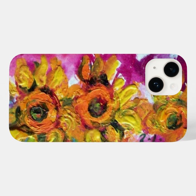Funda De Case-Mate Para iPhone SUNFLOWERS Floral Amarilla (Reverso  (Horizontal))