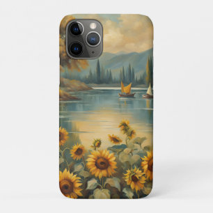 Funda Para iPhone 11 Pro Sunflowers on the Lake