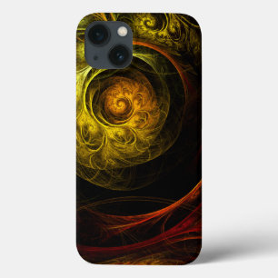 Sunrise Floral Red Abstract Art iPhone 6 Funda