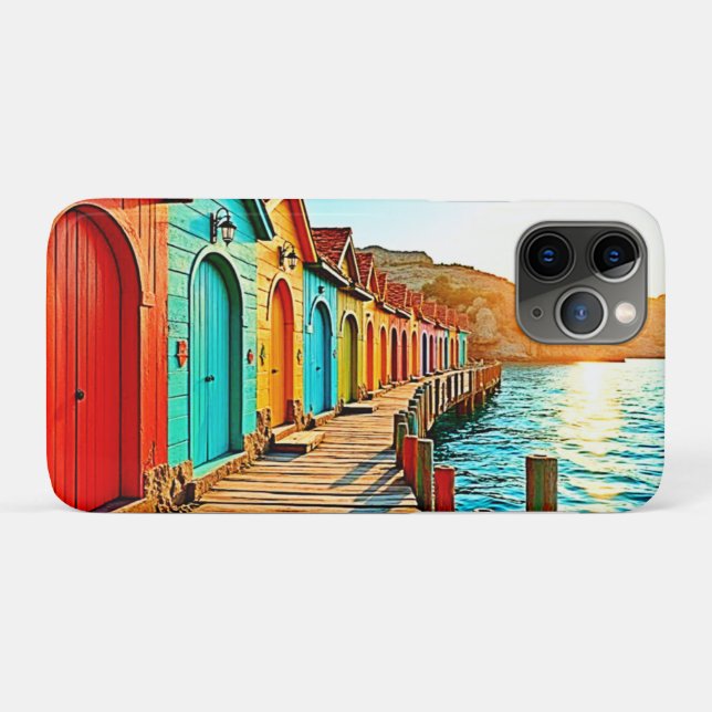 Funda De Case-Mate Para iPhone Sunset Bliss: Hues costeros (Reverso (horizontal))