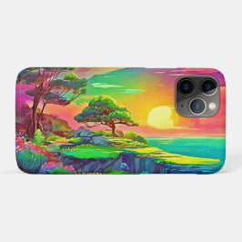 Funda Para iPhone 11 Pro Sunset Cliff Paradise Art