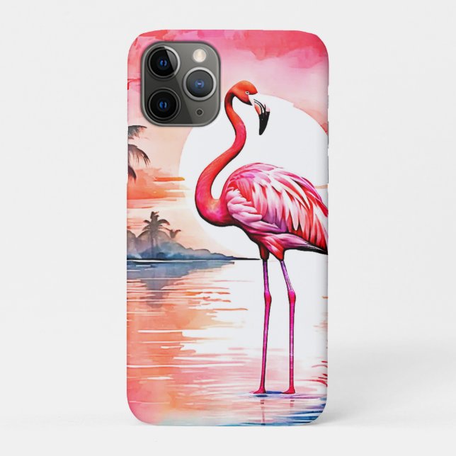 Funda De Case-Mate Para iPhone Sunset de Flamingo Rosa (Reverso)