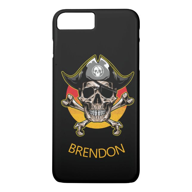 Funda De Case-Mate Para iPhone Sunset Jolly Roger Skull (Reverso)