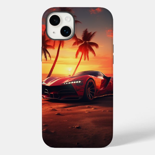 Funda De Case-Mate Para iPhone Sunset Mirage Supercar (Reverso )
