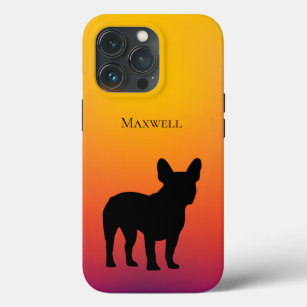 Funda Para iPhone 13 Pro Sunset personalizado de silueta de Bulldog francés