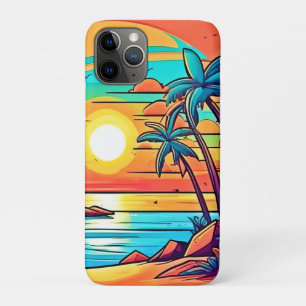 Funda Para iPhone 11 Pro Sunset tropical: Costa Viviente