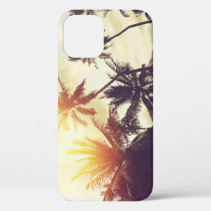 Funda Para iPhone 12 Sunset tropical: Palm Silhouette Vintage