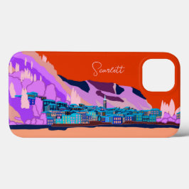 Funda Para iPhone 13 Sunset Varenna Como Ilustracion Italia Viaje