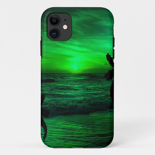 FUNDA DE Case-Mate PARA iPhone SUNSETS VERDES OCEAN ESCENIC (Reverso)