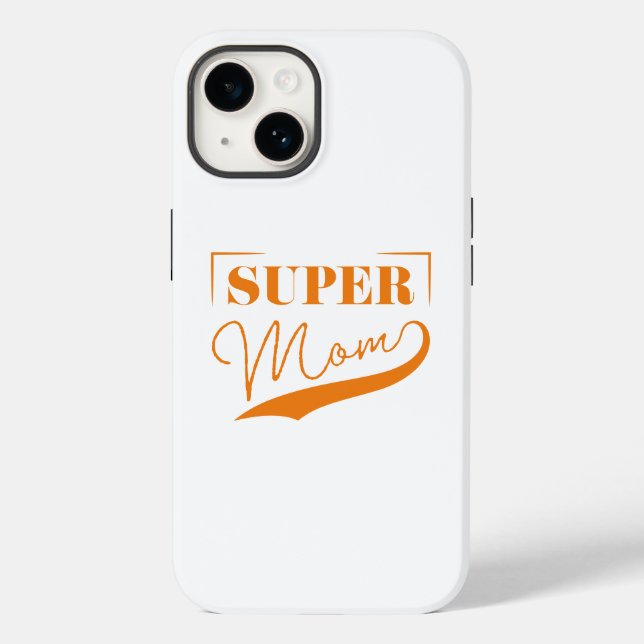Funda De Case-Mate Para iPhone Super Mamá (Reverso )