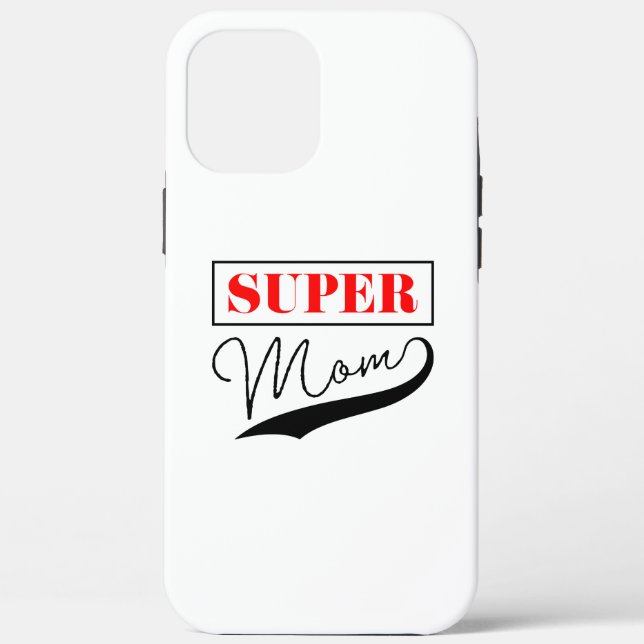 Funda De Case-Mate Para iPhone Super Mamá (Reverso )