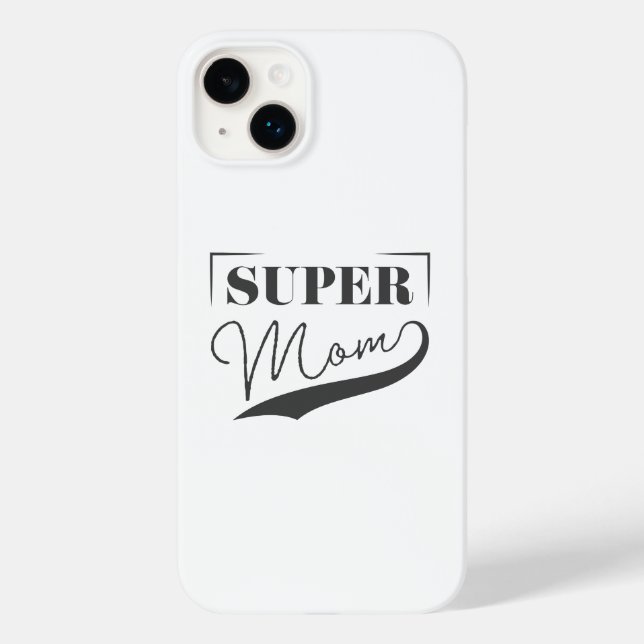 Funda De Case-Mate Para iPhone Super Mamá (Reverso )