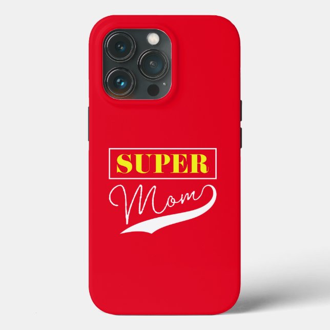 Funda De Case-Mate Para iPhone Super Mamá (Reverso )