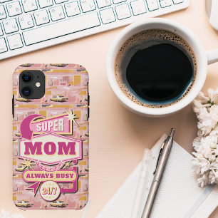 Funda Para iPhone 11 Super Mamá del estilo Retro Vegas 70 siempre ocupa