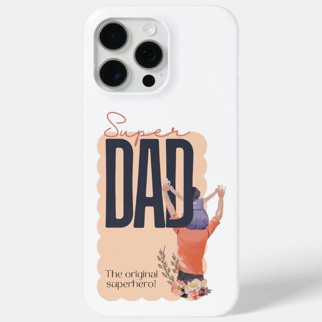 Funda De Case-Mate Para iPhone Super Papá (Reverso )
