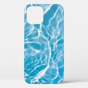Funda Para iPhone 12 Superficie de agua azul, abstracto natural