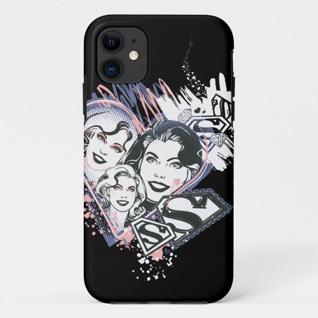 Funda De Case-Mate Para iPhone Supergirl Face Collage (Reverso)