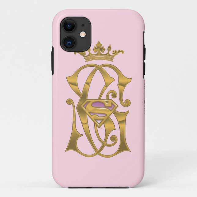 Funda De Case-Mate Para iPhone Supergirl Gold Crown (Reverso)