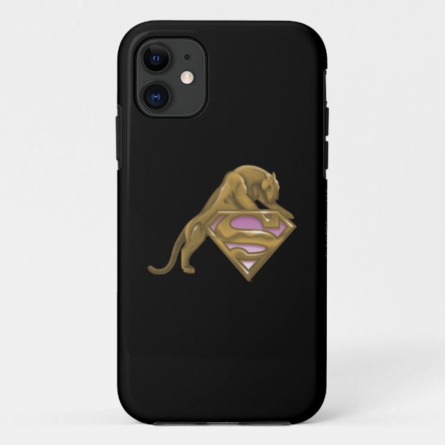 Funda De Case-Mate Para iPhone Supergirl Golden Cat (Reverso)