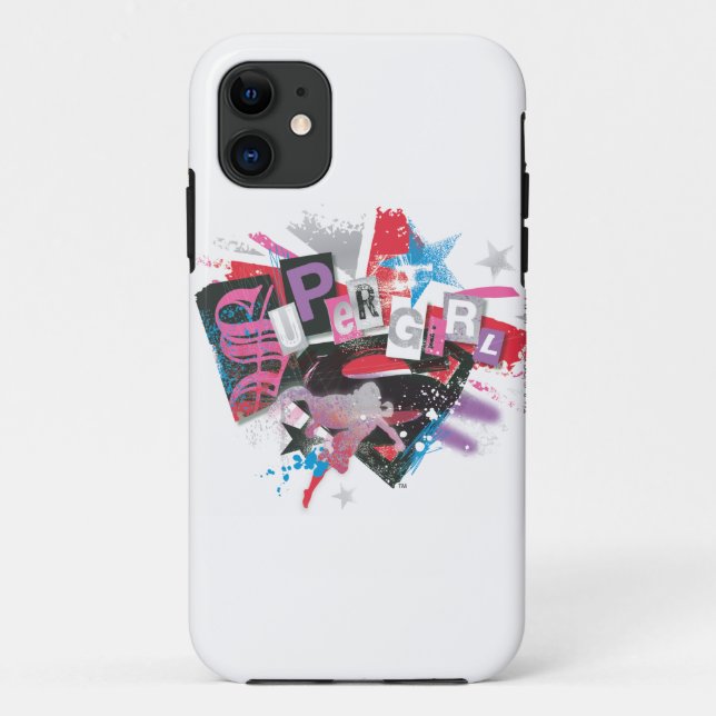 Funda De Case-Mate Para iPhone Supergirl Grunge Design (Reverso)