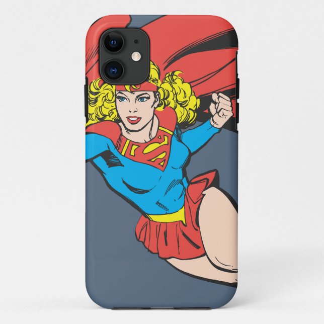 Funda De Case-Mate Para iPhone Supergirl Leaps and Punches (Reverso)