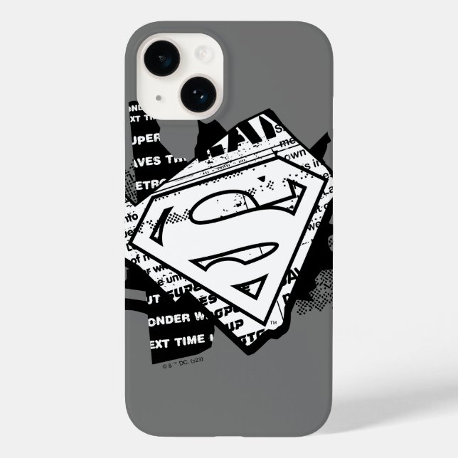 Funda De Case-Mate Para iPhone Supergirl Newsprint S-Shield (Reverso )