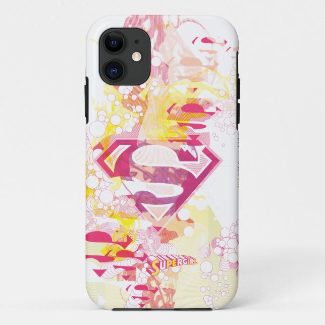 Funda De Case-Mate Para iPhone Supergirl Retro Logo (Reverso)
